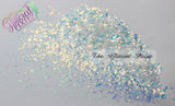 Opal Flakes (iridescent color shift) shard Glitter - Crushed Gems Collection