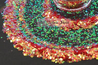 STRAWBERRY MANGO 1mm hexagon glitter - Summer fantasy