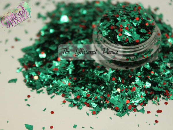 Crushed Bloodstone shard Glitter mix- Crushed Gems Collection