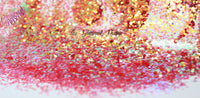 STRAWBERRY MANGO 1mm hexagon glitter - Summer fantasy