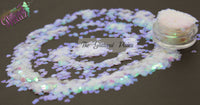 Pixie Tears 3mm Iridescent heart glitter - Pixie Shapes Collection