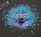 FIAMETTA ( color shifting glitter)  Round Glitter mix  - Mermaid Dotties