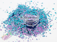 FIAMETTA ( color shifting glitter)  Round Glitter mix  - Mermaid Dotties