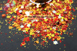 HAPPY FALL Y'ALL Autumn glitter mix leaf shapes