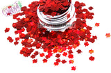 INFERNO- Maple Leaf shaped Glitter 4mm - for acrylic & gel nails etc...
