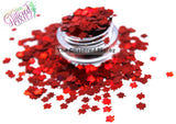 INFERNO- Maple Leaf shaped Glitter 4mm - for acrylic & gel nails etc...