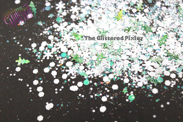 CUT YOUR OWN  - Holiday / Christmas glitter mix! - for acrylic & gel nails etc...