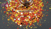 HAPPY FALL Y'ALL Autumn glitter mix leaf shapes