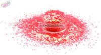 PINK PEACH PASSION - 1mm hex glitter- Summer fantasy Collection