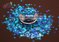 SKY’S THE LIMIT- blue holographic 3mm butterfly glitter- Back to Nature