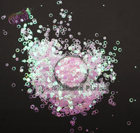 FROSTED BERRY PARFAIT -Ring (hollow dot) glitter mix - Aurora Australis collection