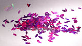 GRAPE NERDZ holographic BAT shape Glitter- Pixie Shapes-