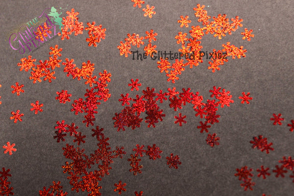 VOLCANIC SNOWFLAKE  holo effects shaped glitter 6mm