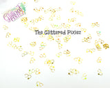GOLD STETHOSCOPE shape holographic Glitter- Pixie Shapes-