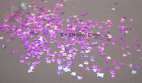 PURPLE SPECKLED LEAF iridescent 6mm leaf shape glitter - Back To Nature