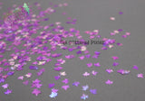 PURPLE SPECKLED LEAF iridescent 6mm leaf shape glitter - Back To Nature