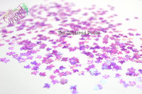 PURPLE SPECKLED LEAF iridescent 6mm leaf shape glitter - Back To Nature