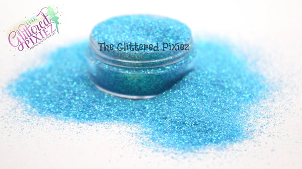 BLUE TOPAZ  iridescent glitter- Pixie Dust( extra fine glitter)