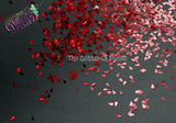 PLASMIC RAIN red holographic 3mm drop shape Glitter- Pixie Shapes