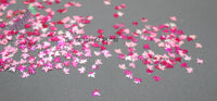 PINK SPECKLED LEAF iridescent 6mm leaf shape glitter - Back To Nature -