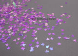 PURPLE SPECKLED LEAF iridescent 6mm leaf shape glitter - Back To Nature