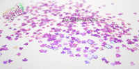 PURPLE SPECKLED LEAF iridescent 6mm leaf shape glitter - Back To Nature