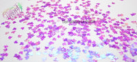 PURPLE SPECKLED LEAF iridescent 6mm leaf shape glitter - Back To Nature