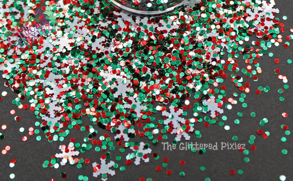 RED n' GREEN MERRY CHRISTMAs Glitter mix
