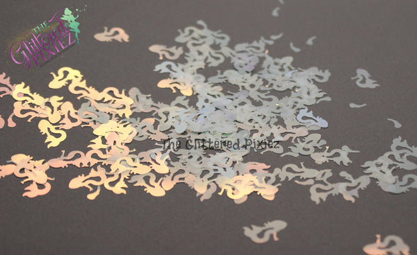 SUNSET BAY Iridescent MERMAID SHAPE 13mm Glitter