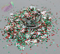 RED n' GREEN MERRY CHRISTMAs Glitter mix