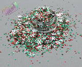 RED n' GREEN MERRY CHRISTMAs Glitter mix