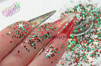 RED n' GREEN MERRY CHRISTMAs Glitter mix