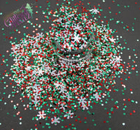 RED n' GREEN MERRY CHRISTMAs Glitter mix