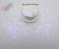 VIOLET HAZE Hollow Heart shape glitter -Pixie Shapes-