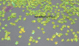 SOUR APPLE GREEN holo fx 4 Leaf Clover shpe glitter