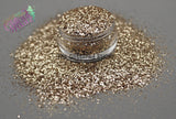 TARNISHED GOLD .6mm metallic hexagon glitter- Heavy Metallics-