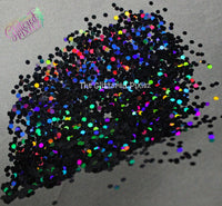 MIDNIGHT HOLLOW holographic 2mm hex glitter- Pixie Glitz Collection