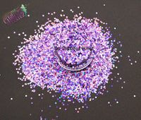 LILAC HOLO holographic 1.5mm hex glitter- Pixie Glitz Collection