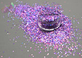 LILAC HOLO holographic 1.5mm hex glitter- Pixie Glitz Collection