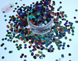 MIDNIGHT HOLLOW FLOWER shape holographic glitter - Back To Nature