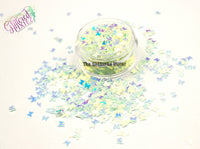 GHOST LIGHTS **Glow in the Dark** 3mm BUTTERFLY shape Glitter