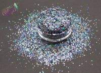 MOONSHADOW holographic 1mm hex glitter- Pixie Glitz Collection