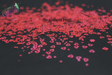 CORAL SHIMMER- Hollow heart + mini heart shaped Glitter- Pixie Shapes