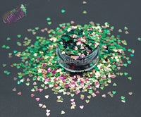 JOKERS WILD color shift heart shaped Glitter- Pixie Shapes