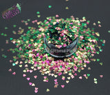 JOKERS WILD color shift heart shaped Glitter- Pixie Shapes