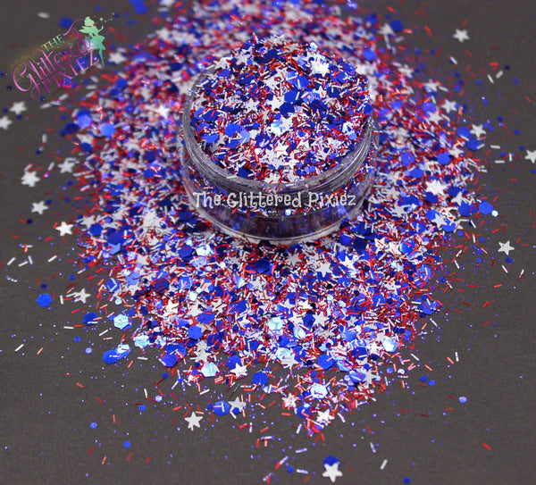 STAR SPANGLED- Patriotic glitter mix