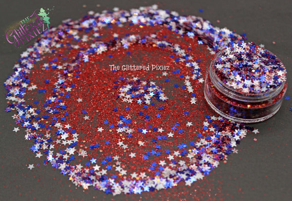 The RED, WHITE, and the BLUE- Patriotic glitter mix -