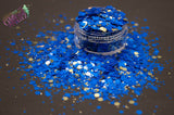 SAPPHIRES AND GOLD glitter mix- Majestic Mixes -