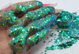 EMERALD GALAXY Color Shift holographic glitter- Fantasy Charade -