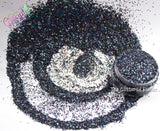 MIDNIGHT HOLLOW .6mm Holographic hex glitter- Pixie Glitz Collection